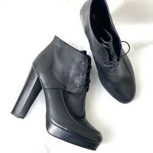 Anthro Kelsi Dagger Evonna Booties Leather Heels